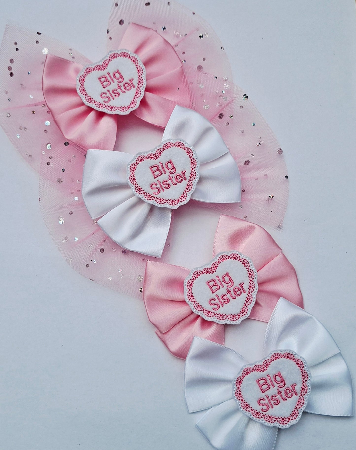 🎀Little Sister / Big Sister Satin Bows🎀 Available On Headband Or Clip