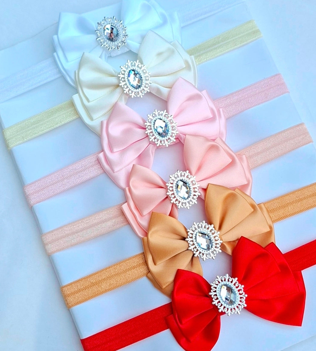 🎀Satin Bow On Thin Band🎀(Choose Colour)