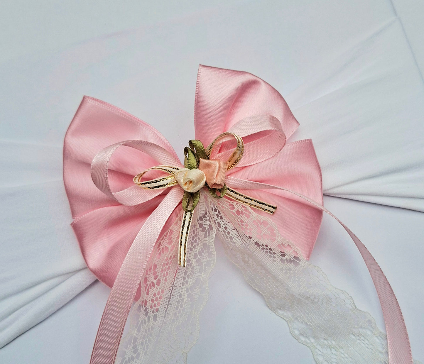 🎀Satin And Lace Bow🎀 Available On Headband Or Clip