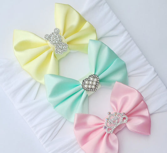 🎀3pc Satin Bow Headband Set🎀