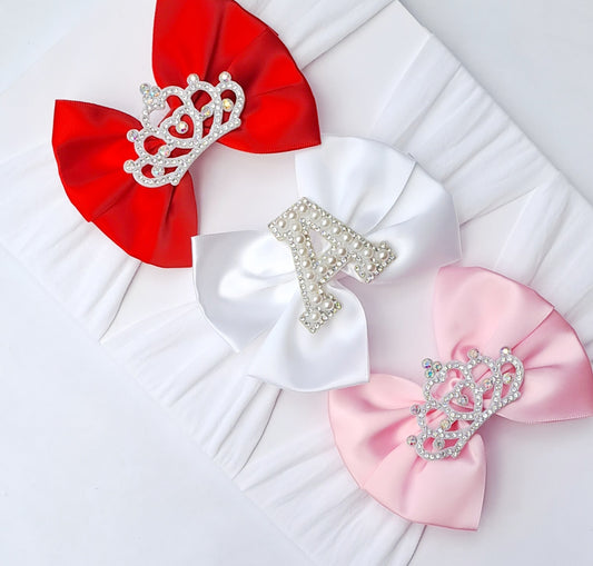 🎀3pc Satin Bow Headband Set🎀(Choose Letter)