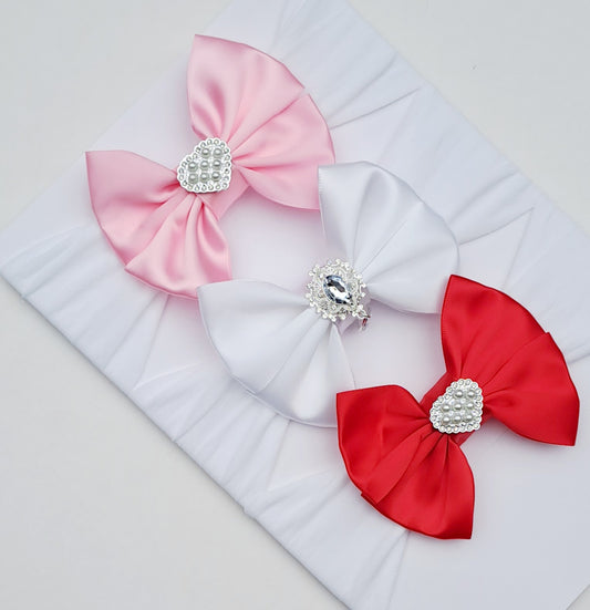 🎀3pc Satin Bow Headband Set🎀