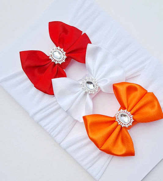🎀3pc Satin Bow Baby Headband Set🎀
