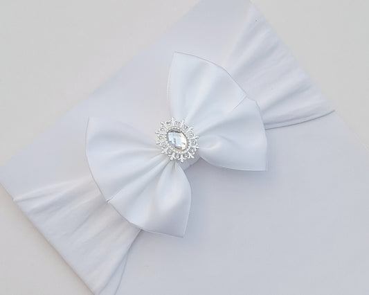 🎀White Satin Bow Headband 🎀