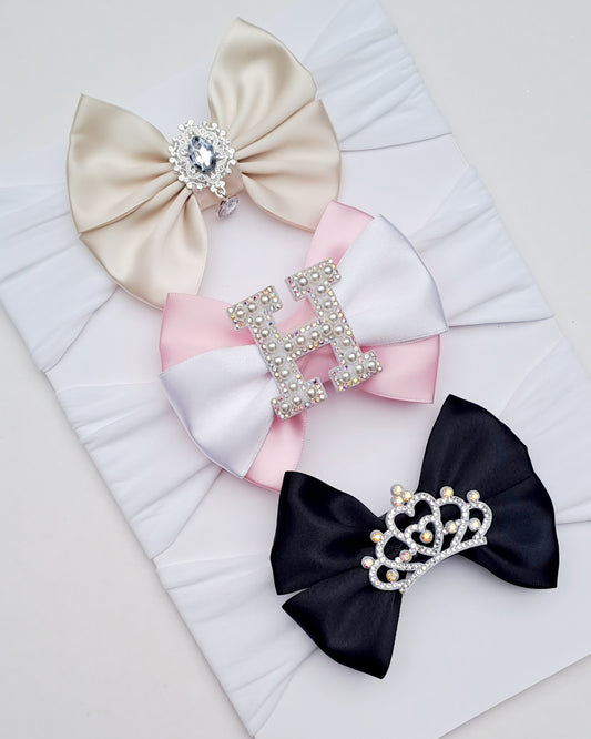 🎀3pc Satin Bow Headband Set🎀(Choose Letter)