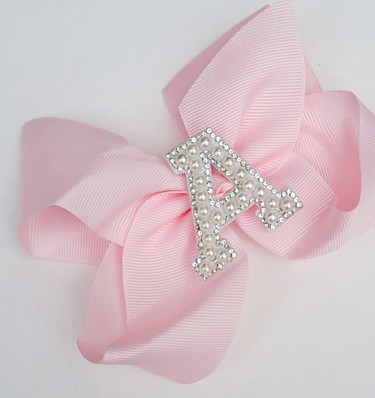🎀Baby Pink Initial Bow Clip🎀Choose Letter