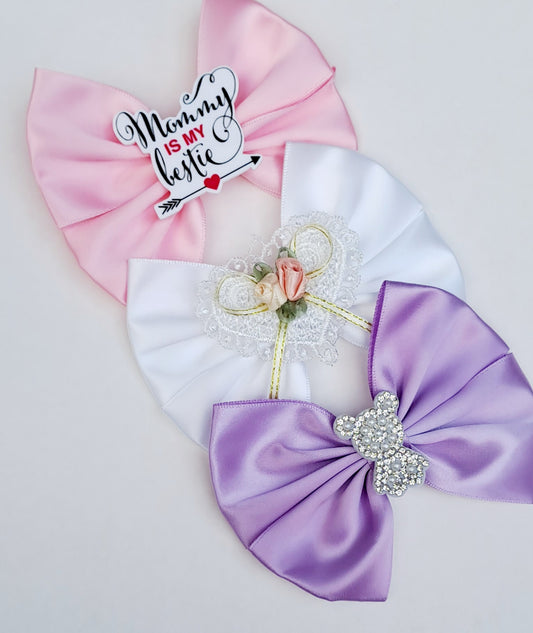 🎀3pc Satin Bow Clip Set🎀