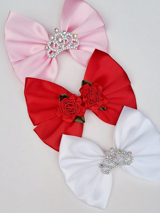 🎀3pc Satin Bow Clip Set🎀