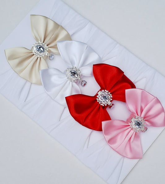 🎀4pc Satin Bow Headband Set
