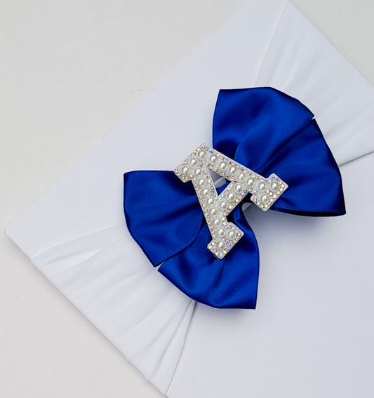 🎀Royal Blue Initial Bow Headband🎀 Choose Letter