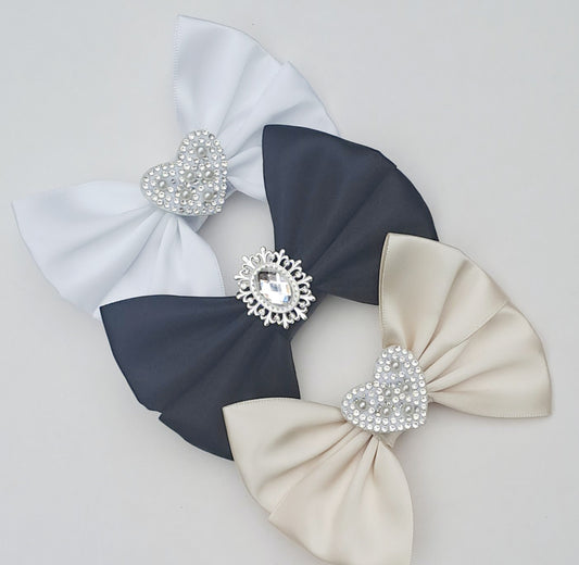 🎀3pc Satin Bow Clip Set🎀