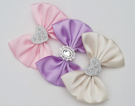 🎀3pc Satin Bow Clip Set🎀