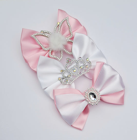 🎀3pc Satin Bow Clip Set🎀
