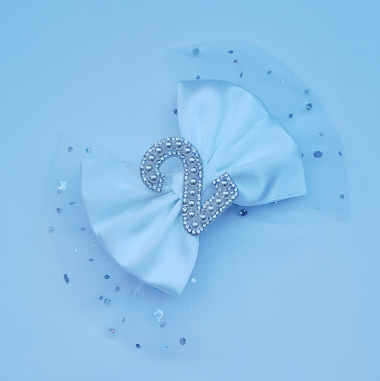 🎀Large White Satin/Tulle Birthday Clip🎀