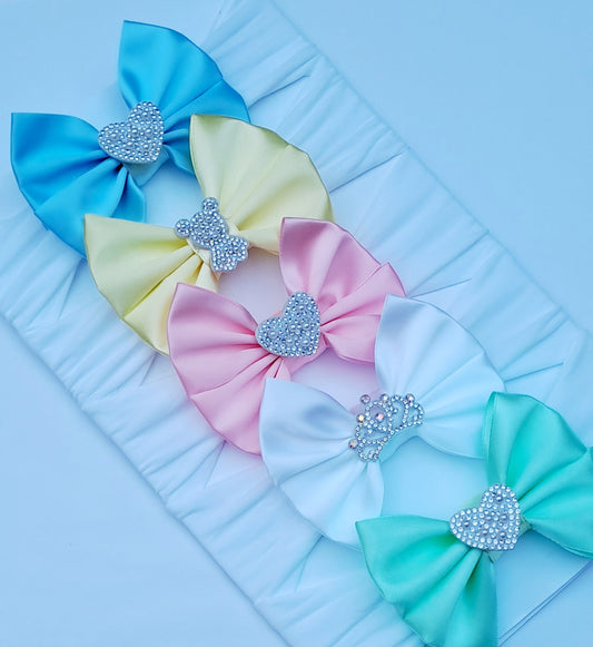 🎀5pc Satin Bow Headband Set🎀