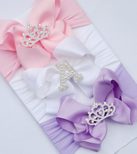 🎀Beautiful 3pc Headband Set 🎀Choose Letter