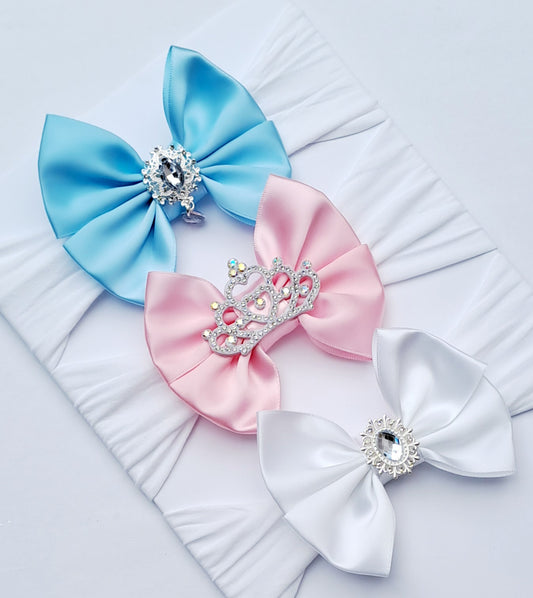 🎀3pc Satin Bow Headband Set🎀