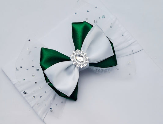 🎀Large Satin/Tulle Bow Headband 🎀