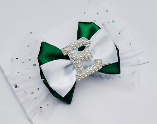 🎀Large Satin/Tulle Bow Headband 🎀 Choose Letter