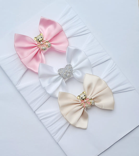 🎀3pc Satin Bow Headband Set 🎀