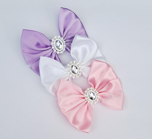 🎀3pc Satin Bow Clip Set 🎀