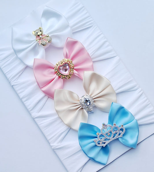 🎀4pc Satin Bow Headband Set 🎀