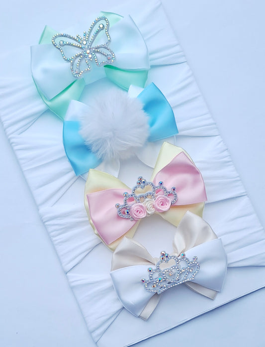 🎀Two Colour Satin Bow Headband🎀Choose Colour
