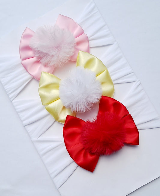 🎀3pc Satin Bow Headband Set 🎀