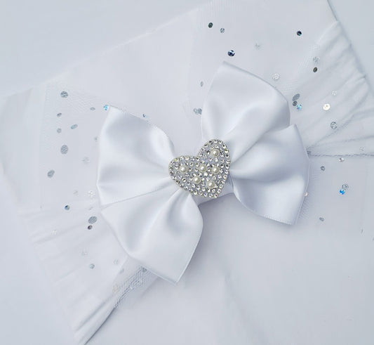 🎀Large Satin/Tulle Bow Headband 🎀