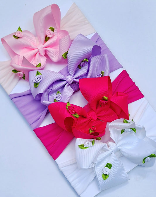 🎀Adorable Rosebud Bow Headbands 🎀Available in 4 Colours