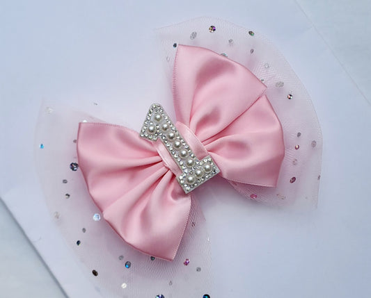 🎀Large Satin/Tulle Birthday Clip🎀