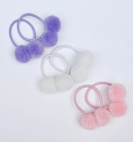 🎀Adorable 6pc PomPom Hair Tie Set🎀
