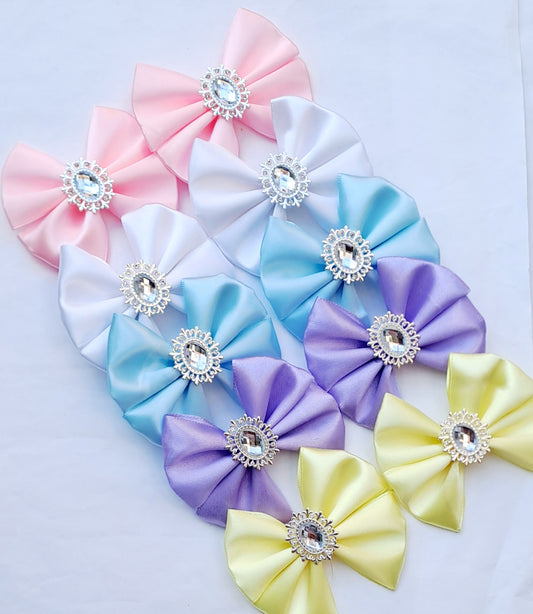 🎀2pc Mini Satin Pigtail Clip Sets🎀Choose Colour (Approx 3 Inches)