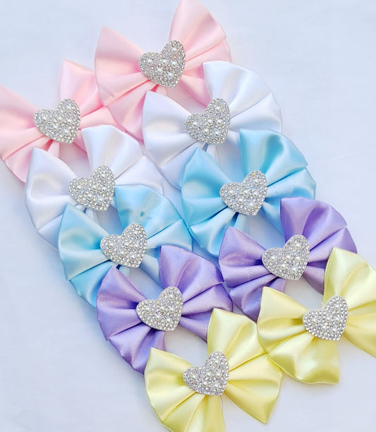 🎀2pc Mini Satin Pigtail Clip Sets🎀Choose Colour (Approx 3 Inches)