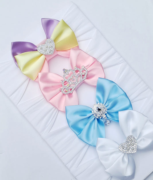 🎀4pc Satin Bow Headband Set 🎀