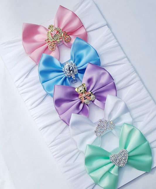 🎀5pc Satin Bow Headband Set 🎀