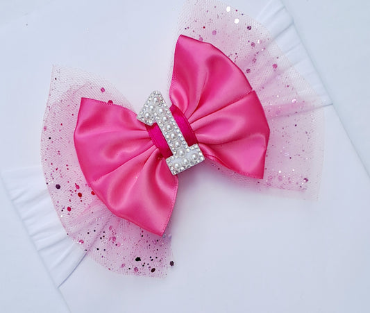 🎀Large Satin/Tulle Birthday Headband 🎀