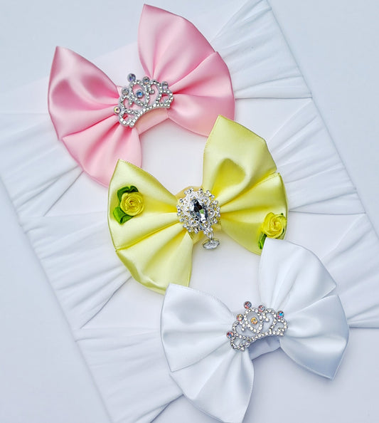 🎀3pc Satin Bow Headband Set 🎀