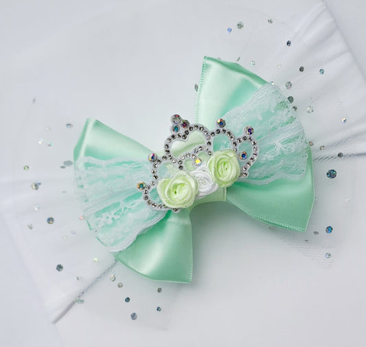 🎀Large Satin/Tulle/Lace Bow Headband 🎀