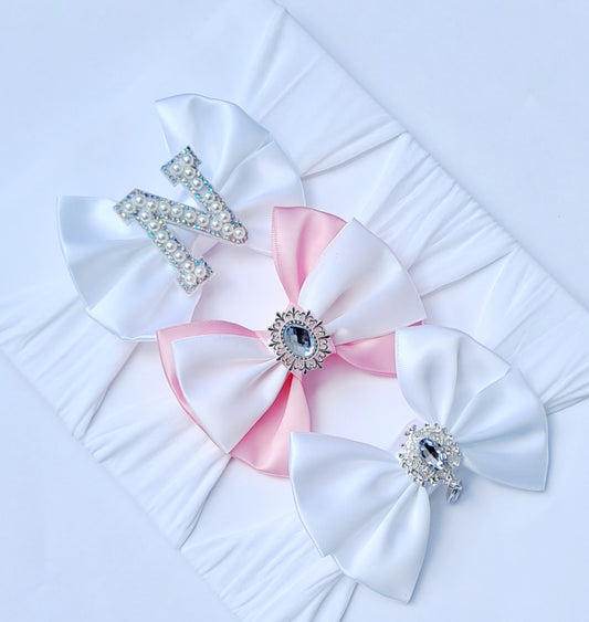 🎀3pc Satin Bow Headband Set 🎀