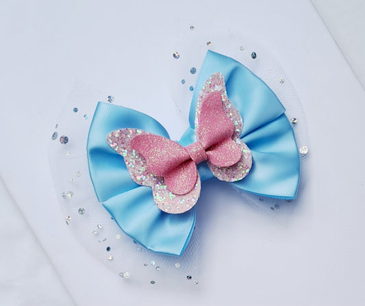 🎀Large Satin/Tulle Butterfly Clip🎀