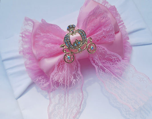 🎀Large Satin/Lace Bow Headband 🎀