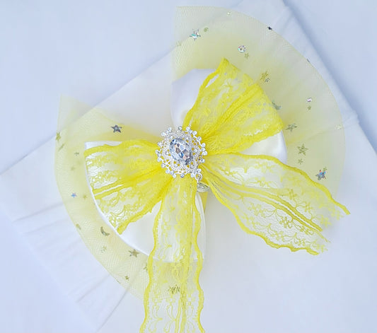 🎀Large Satin/Lace/Tulle Bow Headband 🎀