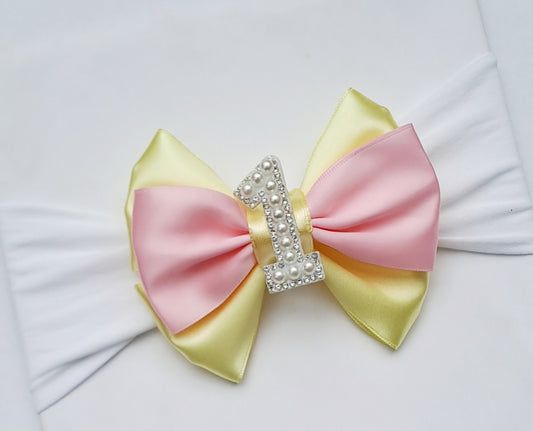 🎀Yellow/Pink Birthday Headband 🎀