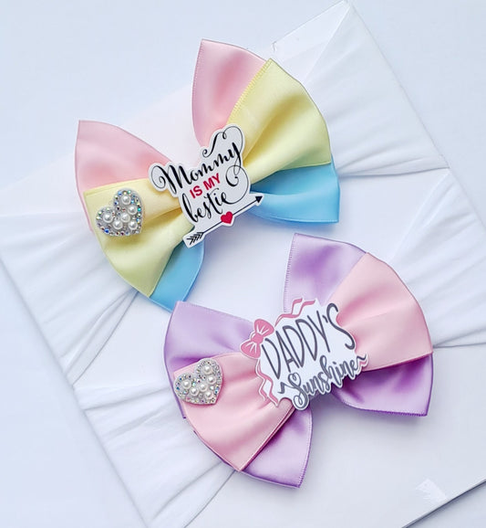 🎀Satin Bow Headband 🎀 Mummy/Daddy