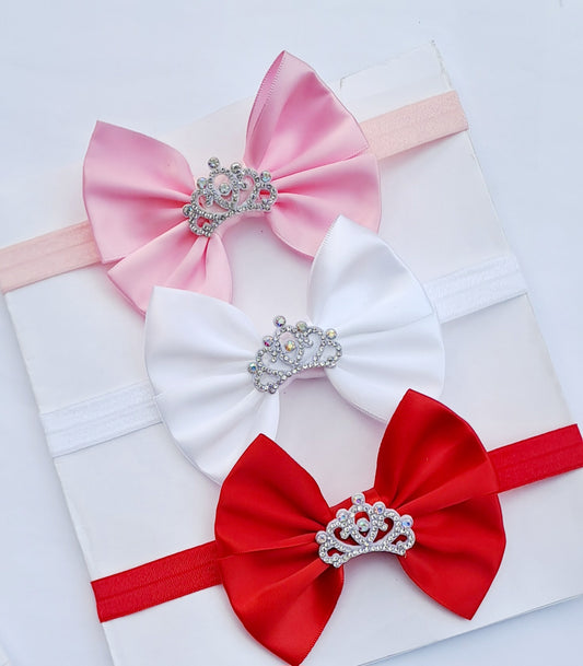 🎀3pc Satin Bow Headband Set On Thin Bands 🎀