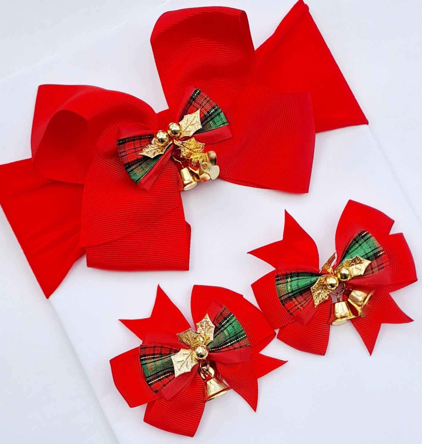 ❤️Christmas Sibling Set (1x Baby Headband, 2x Clips)❤️