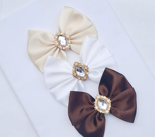 🎀3pc Satin Bow Clip Set 🎀