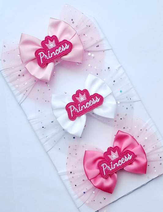 🎀Large Satin/Tulle Princess Bow Headband 🎀
