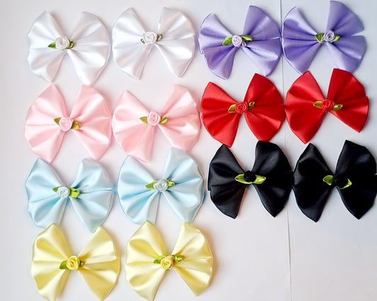 🎀2pc Mini Satin Pigtail Clip Sets🎀Choose Colour (Approx 3 Inches)